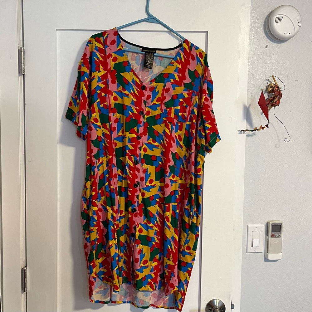 Out of production, worn once Andie dress by Nooworks in Macarena print